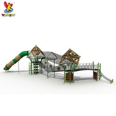 Huge Bird Nest Kids Customizable Amusement Park Polyhedron Climbing Rope Net Large Children Playsets Outdoor Modular Slide Playground Equipment
