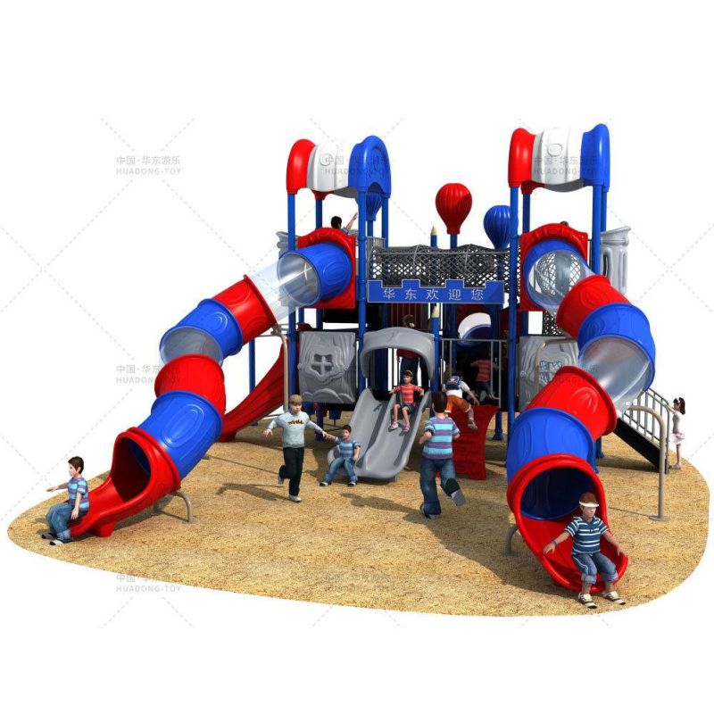 New Outdoor Amusment Park Playground Equipment Colorful Combination Slide