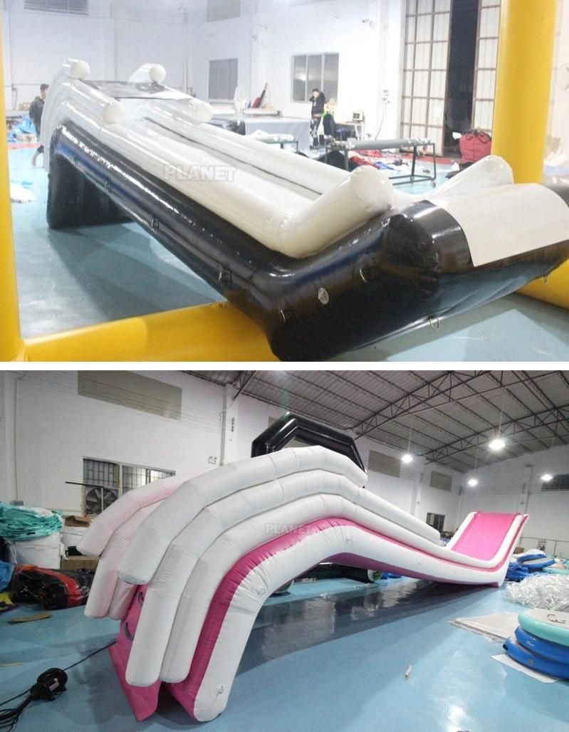 Commercial Popular Blue Inflatable Yacht Slide for Sea
