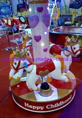 Amusement Coin Operated Game Machine Small Merry Go Round Carousel