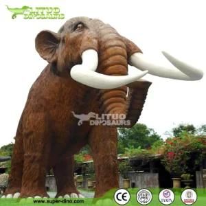 Origina Scale Prehistorical Animal Model Animatronic Mammoth Replica for Museum (LT-GD-MMX-H01)