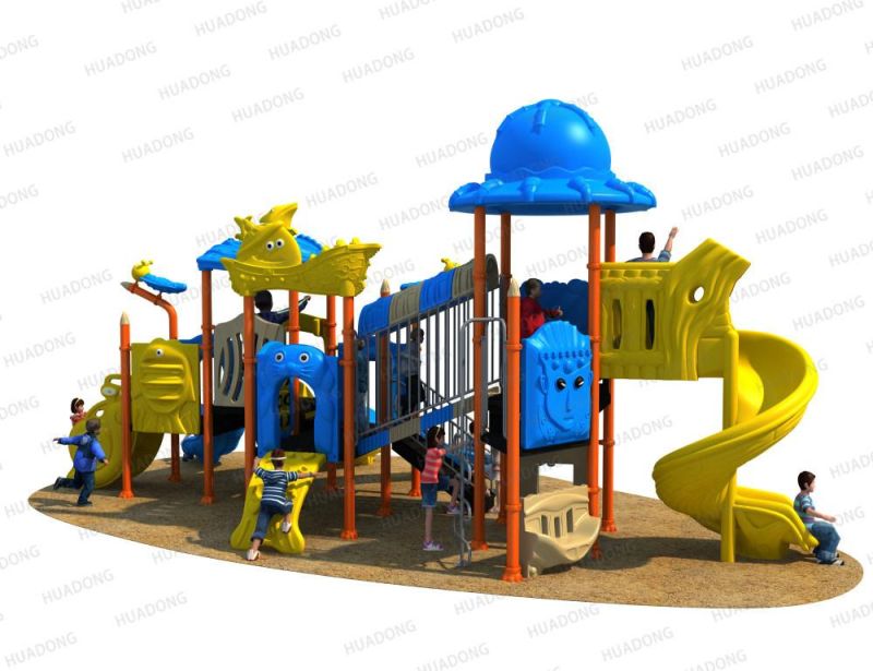 Animal Paradise Series Hot Sale Children Slide Plastic Playground Outdoor Equipment