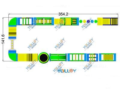 Sea Floating Water Park Equipment Inflatable Obstacles