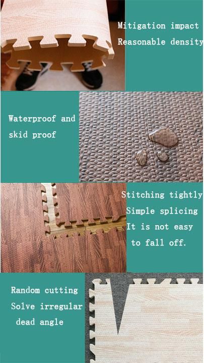 New Design Wood Grain EVA Interlocking Foam Mat for Baby