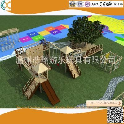 Backyard Outdoor Adventure Wooden Playground for Preschool