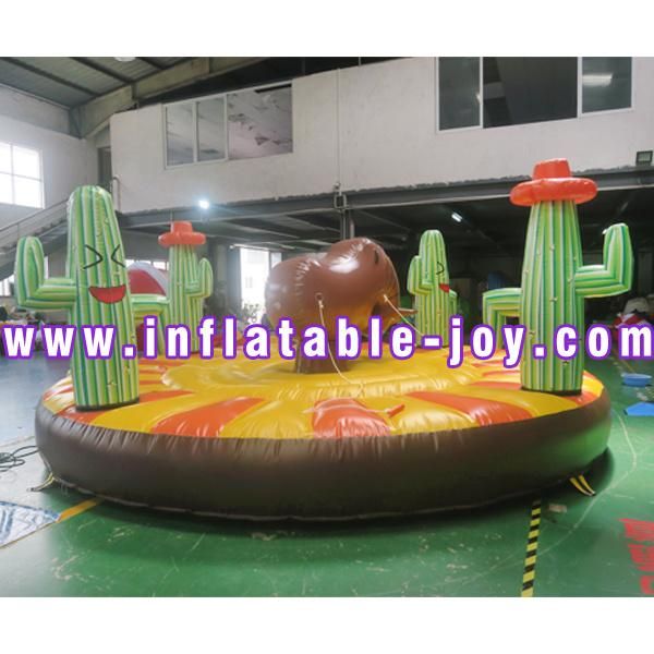 5m Inflatable Manual Rodeo Bull Rope Pull Rinding Bull Game for Kids and Adults