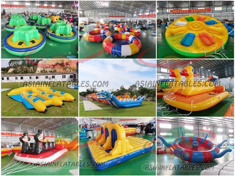 Inflatable Leisure Platform Floating Dock with Ladder Floating Island Water Lounge
