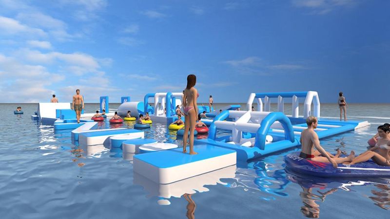 Summer Water Inflatable Amusement Park Commercial Water Park Funny Water Obstacle Course