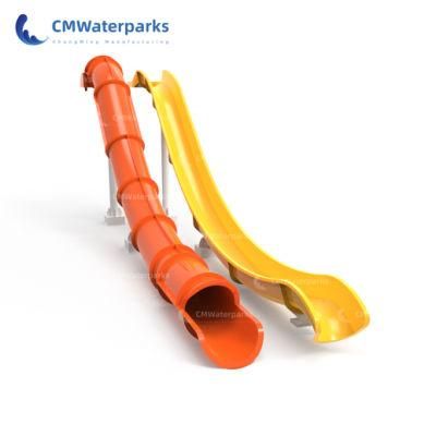 Factory Price Fiberglass Dual Tube Water Slide Swimming Pool Slides Fiberglass for Sale