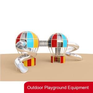 Non-Standard Kindergarten Outdoor Playground Equipment with Stainless Steel Slides
