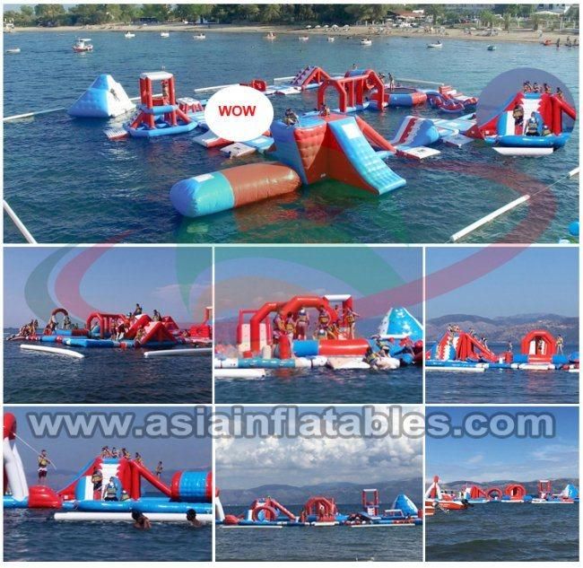 Floating Inflatable Sea Park Inflatable Island Water Park