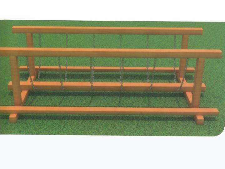 Children Multi Functions Outdoor Garden Wooden Swing Bridge Playground