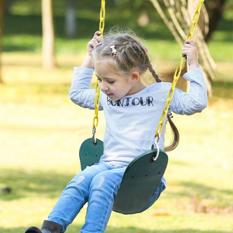 En71 Plastic Coated Steel Chain Slide Swing Seat