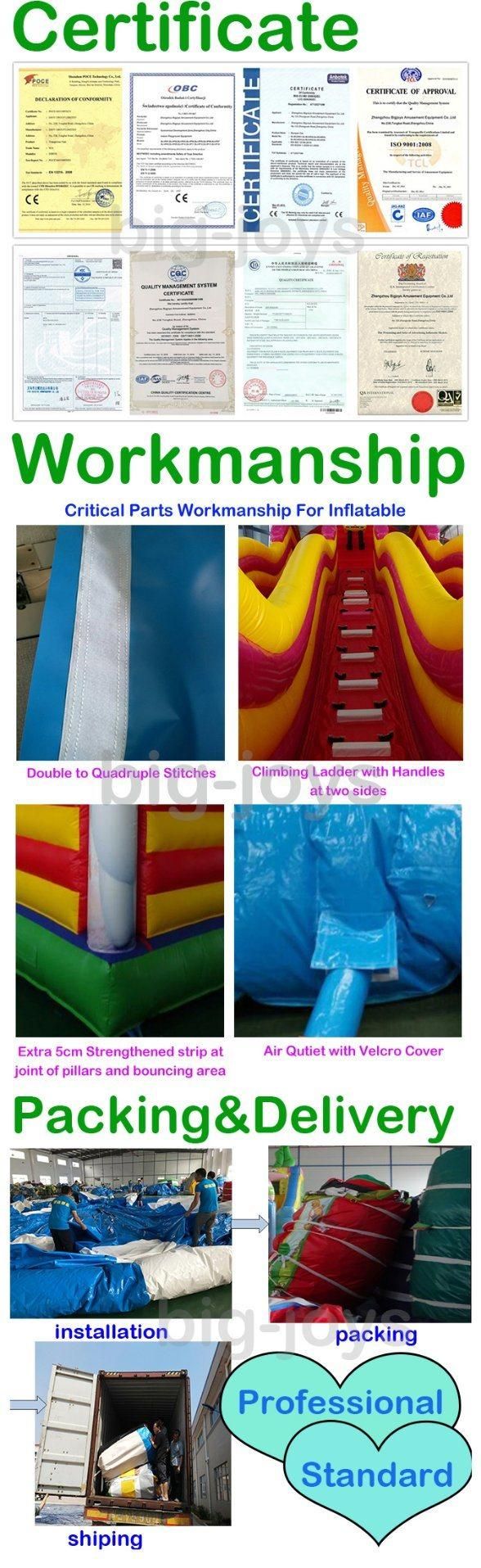 Huge Gray Marble Double Slide Inflatable Water Slide for Adult