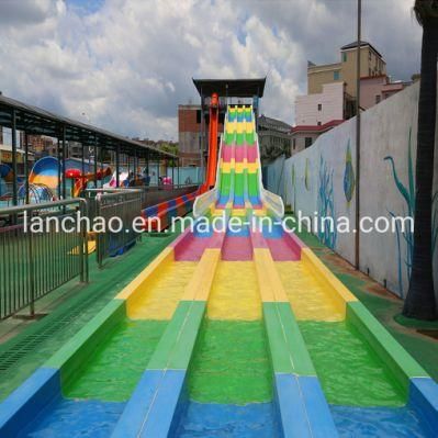 8m High Racing Rainbow Wavy Water Slide for Aquatic Park