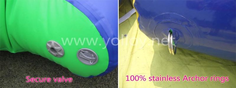Hot Jungle Joe Inflatable Slide with Launch Blob and Trampoline for Water Fun