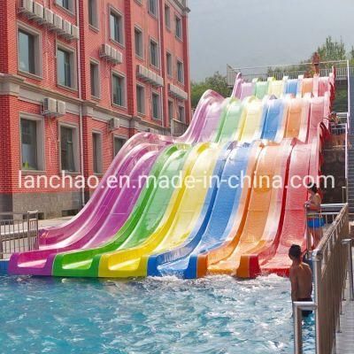Fiberglass Racer Water Slide Equipment for Amusement Park Resort Hotel