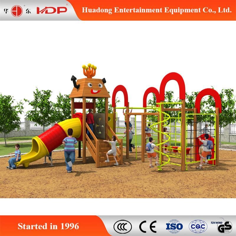 Cartoon Beaitiful Outdoor Playground Funny Climbing Slide Equipment (HD-MZ049)