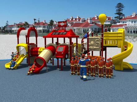 HD2013 Outdoor Fire Man Collection Kids Park Playground Slide (HD13-010A)