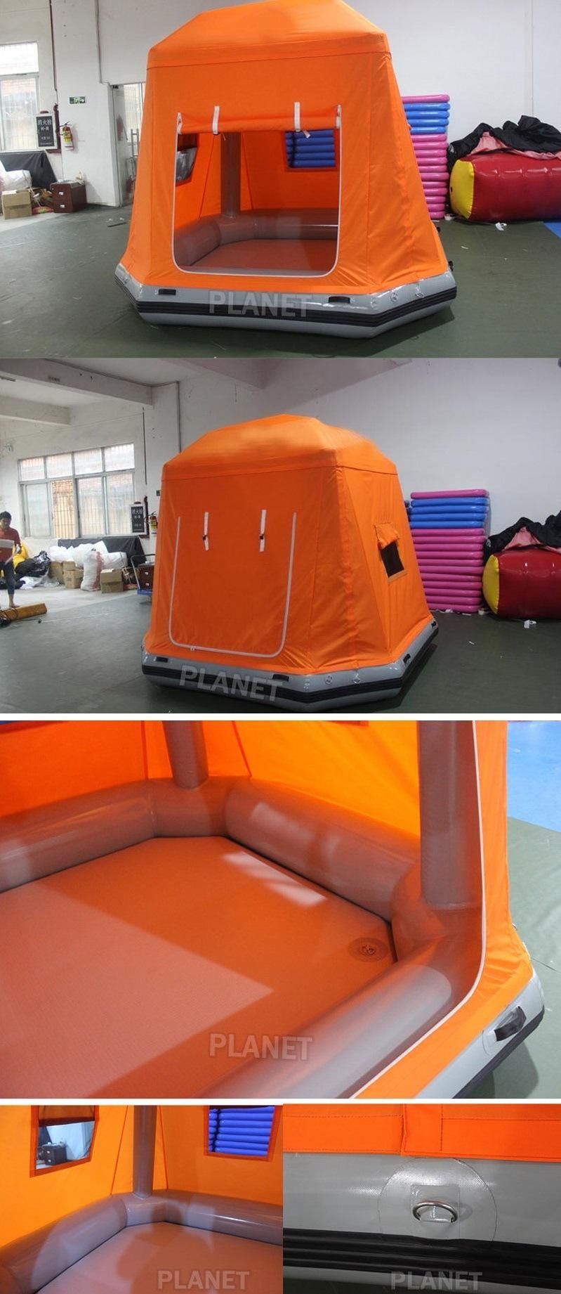 Outdoor Camping Fishing Raft Boat Inflatable Water Floating Shoal Tent