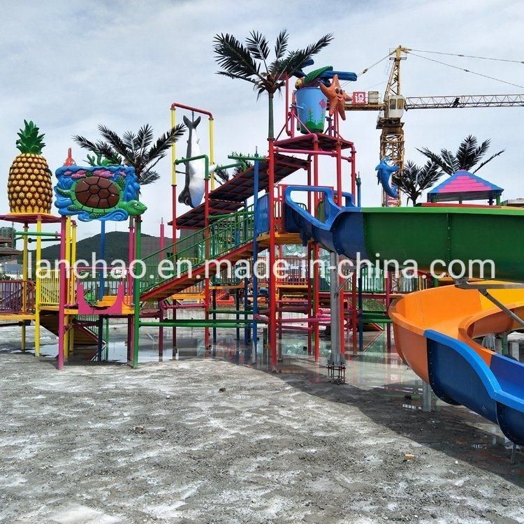 New Design Kids Outdoor Water Park Playground Equipment Water Slides
