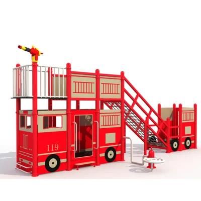 PE Board Fire Truck Children&prime;s Entertainment Slide Equipment