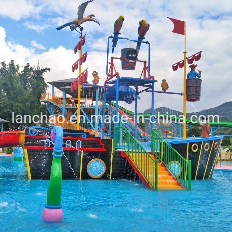 Fiberglass Water Play Equipment with Children Slides for Aqua Park