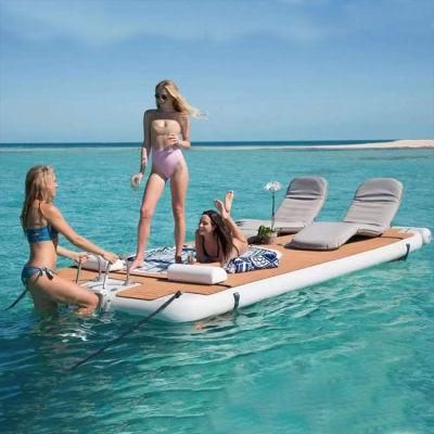 Custom Inflatable Floating Dock for Yacht Water Sports Leisure Summer