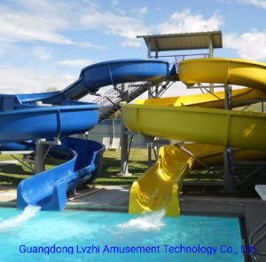 Used Fiberglass 8m Open Spiral Body Slide /Water Park (LZH-003)