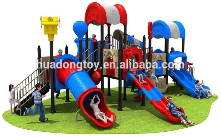 9.6*6.6*4.1m Children Outdoor Playground Plastic Slide for Sale