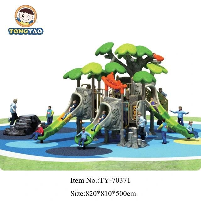 Ceapproved Plastic Steel Tube Slide Outdoor Playground (TY-70191)