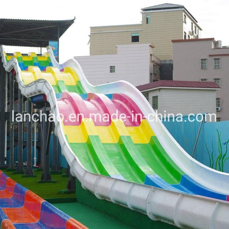 3-Lane Competition Rainbow Water Slide for Aqua Park
