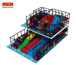 Shopping Mall Funny Commercial Kids Plastic Indoor Soft Playground with Slides
