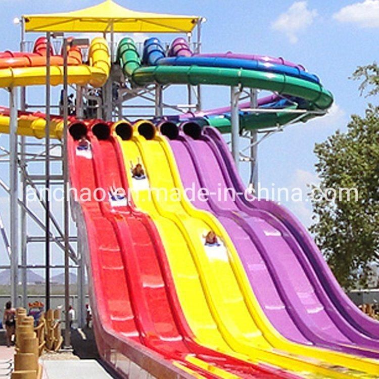 8-Lane Octopus Racer Fiberglass Water Slide for Park
