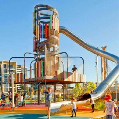 Children&prime; S Outdoor Playground Equipment Park Stainless Steel Slide Climbing Frame