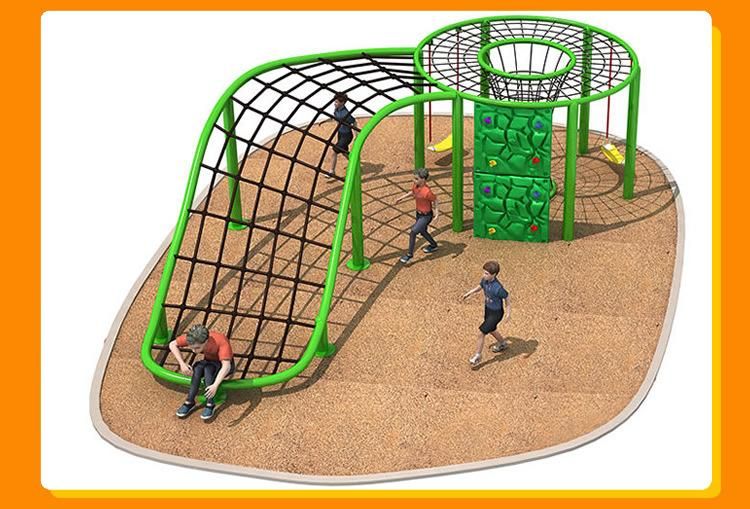 Customized Playful 3in1 Children Climbing Net Swing Rock Climber Spider Net Toy for Parks