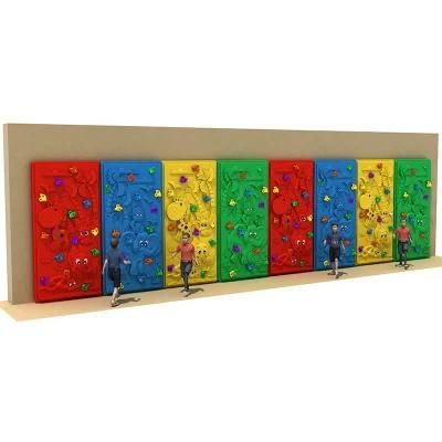 Colorful Outdoor Plastic Rock Climbing Frame Wall Set for Preschool Kids Jungle Gym