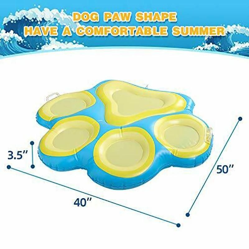 PVC Pet Water Play Toys Inflatable Paw Shape Pet Dog Pool Float