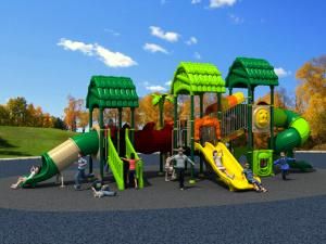 Plastic Material and Outdoor Playground Type Kids Play Equipment Slides (HD16-036A)