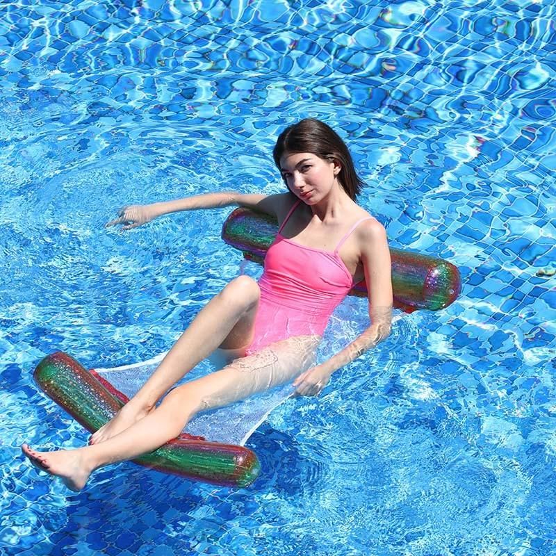 New Design Summer Water Paly Toys Inflatable Colorful Pool Float with Net