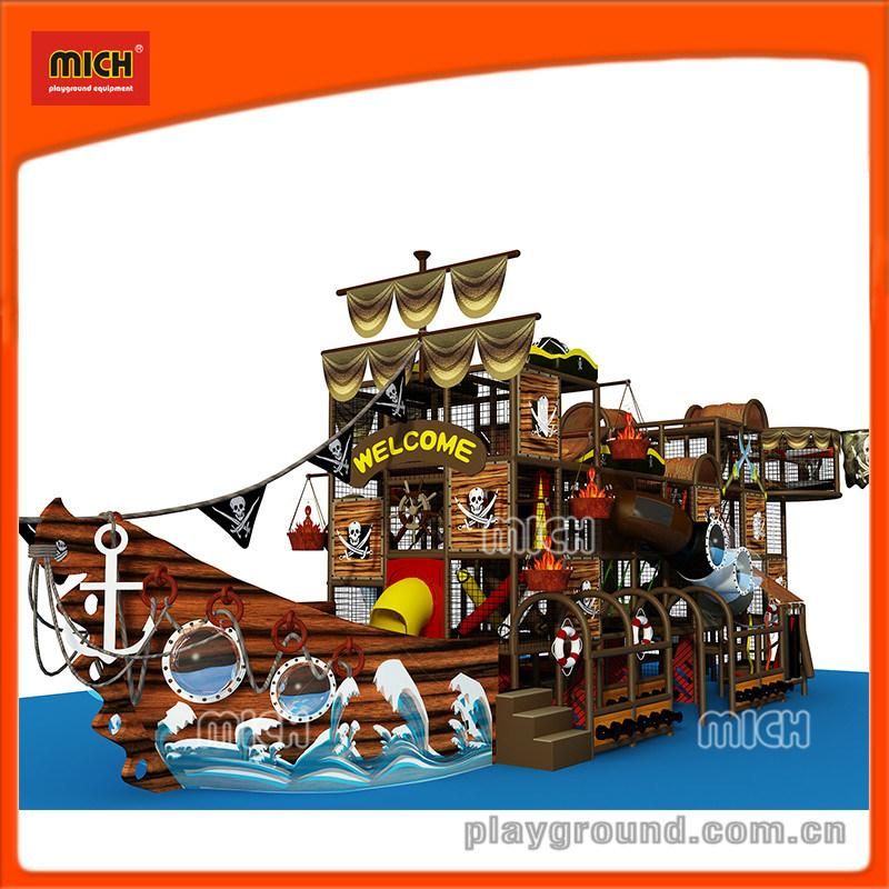 Top Quality School Style Indoor Soft Playground Equipment with Plastic Slide