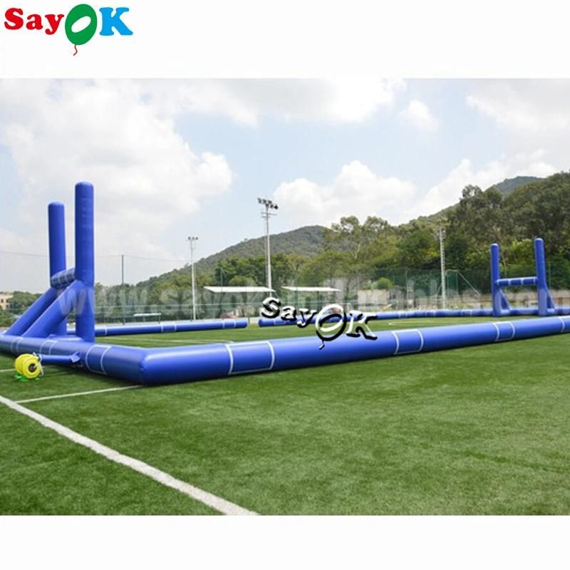 Big Blue Inflatable Rugby Court with Logo Printing