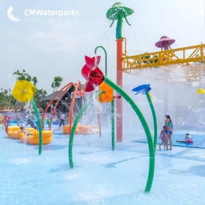 Customized Color Aqua Spray Frangipani Water Play Equipment