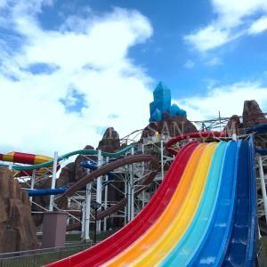 Fibreglass Water Slide Sections Whizzard Slide in Water Park