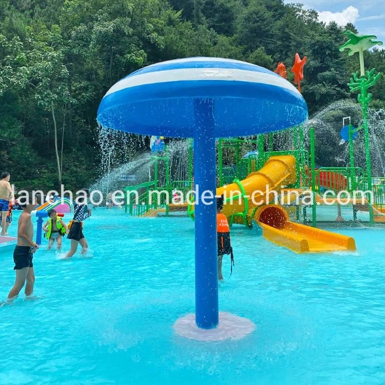 Colored Mushroom Fiberglass Water Park Spray Games