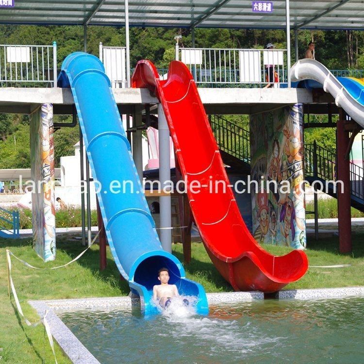 Colorful Fiberglass Barrel and Sledge Slide for Water Amusement Park