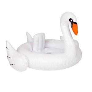 White Swan Shape Inflatable Baby Kids Float Seat Swimming Boat Ring