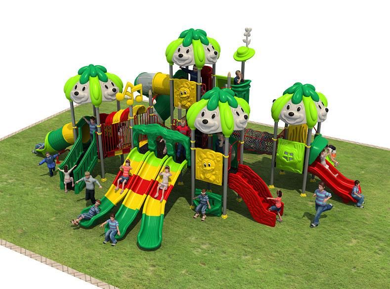High Quality Kids Space Outdoor Playground with Big Slides for Sale Animal Style Multi-Function Games CCC/Ce/TUV/En1176 Certificate