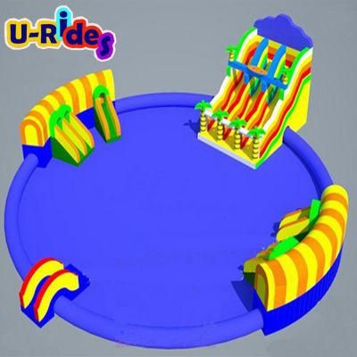 15M Round Inflatable Water Park moving inflatable water park