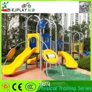 Ejplay Outdoor Chidren Physical Training Climb Rope Net Crawl Playground with Slide